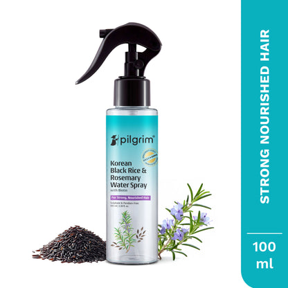 Pilgrim Korean Black Rice & Rosemary Water Spray With Biotin For Strong & Nourised Hair Growth