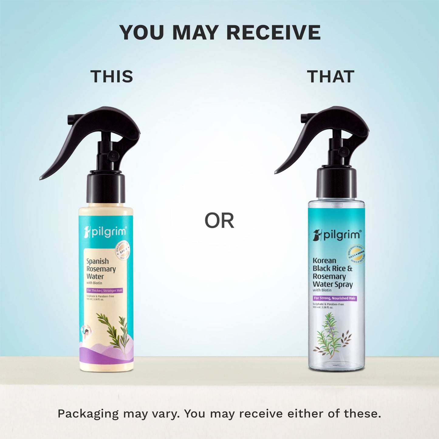 Pilgrim Korean Black Rice & Rosemary Water Spray With Biotin For Strong & Nourised Hair Growth