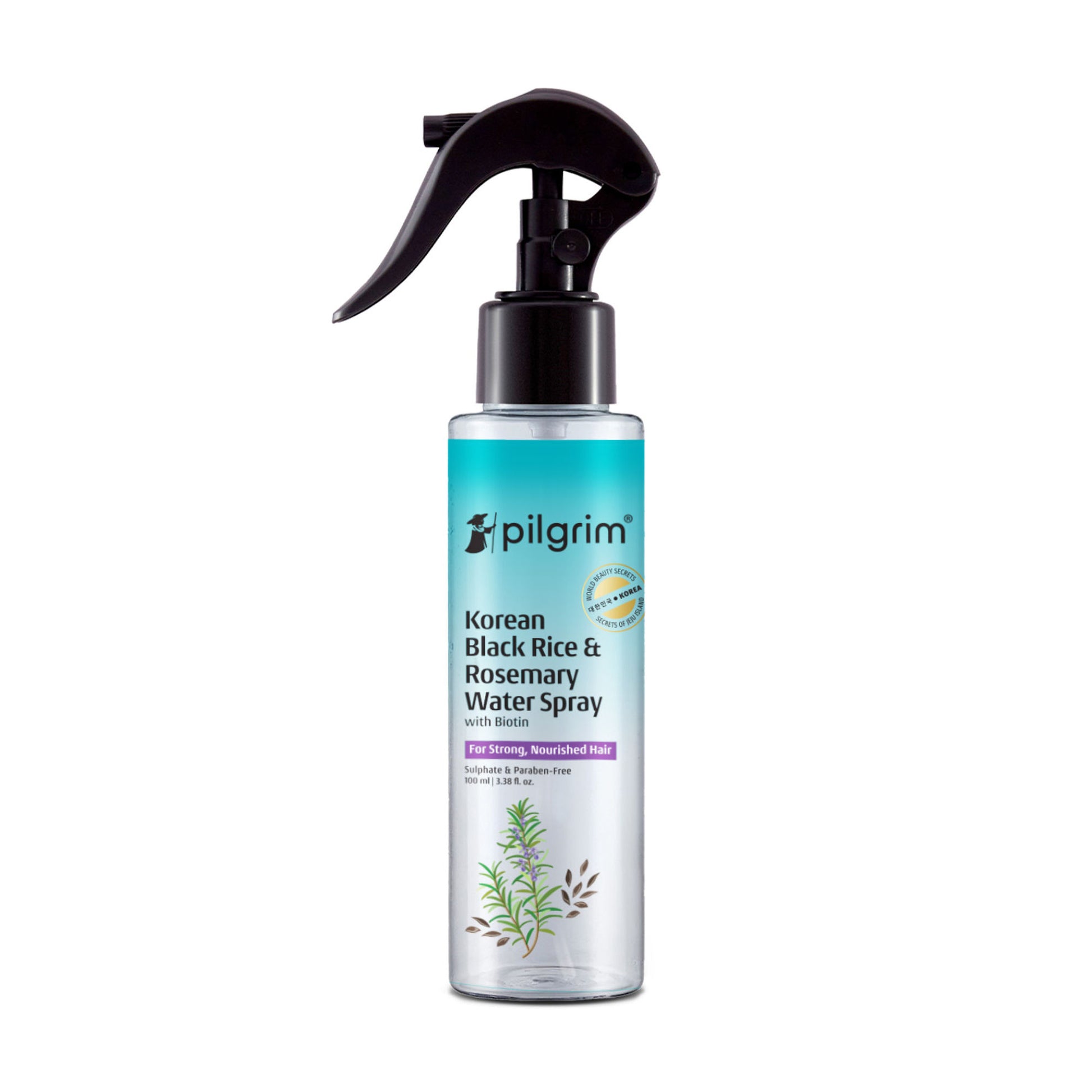 Pilgrim Korean Black Rice & Rosemary Water Spray With Biotin For Strong & Nourised Hair Growth