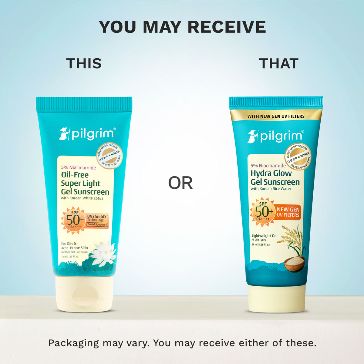 Pilgrim 5% Niacinamide Hydra Glow Gel Sunscreen SPF 50+ PA++++ In-Vivo tested & New Gen UV filter