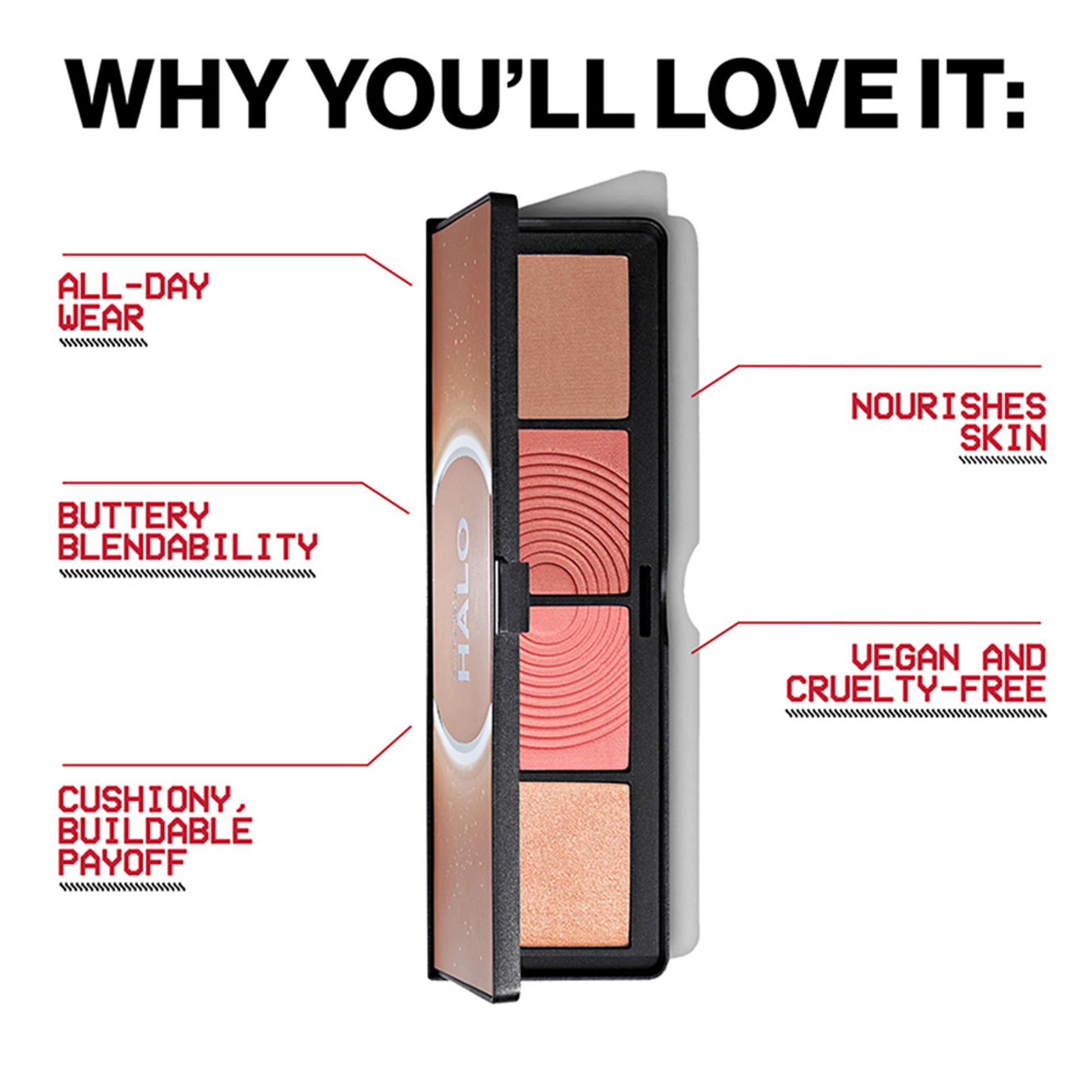 Smashbox Halo Contour, Blush And Highlighter Palette - Coral