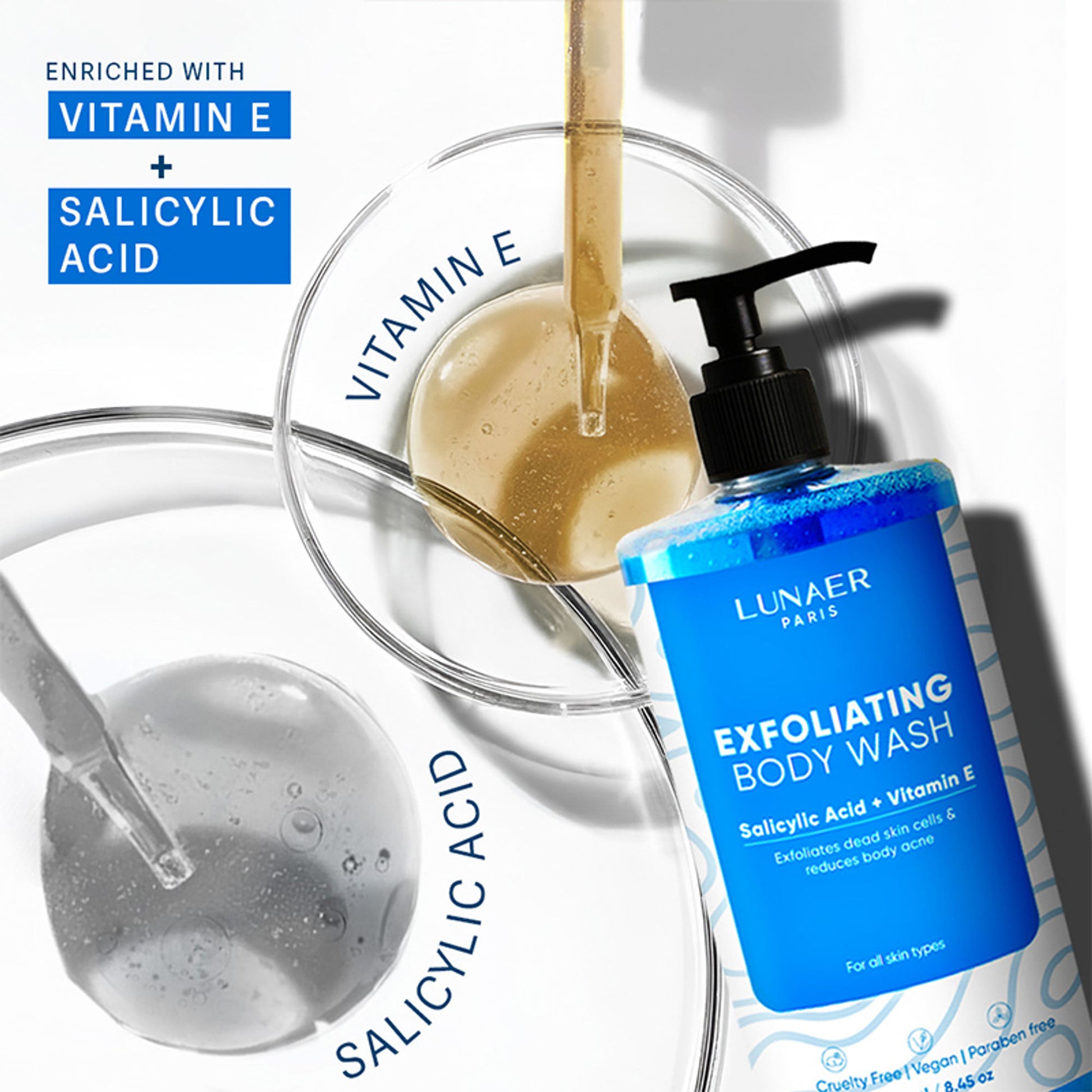 LUNAER Oud Refreshing Foaming & Exfoliating Shower Gel