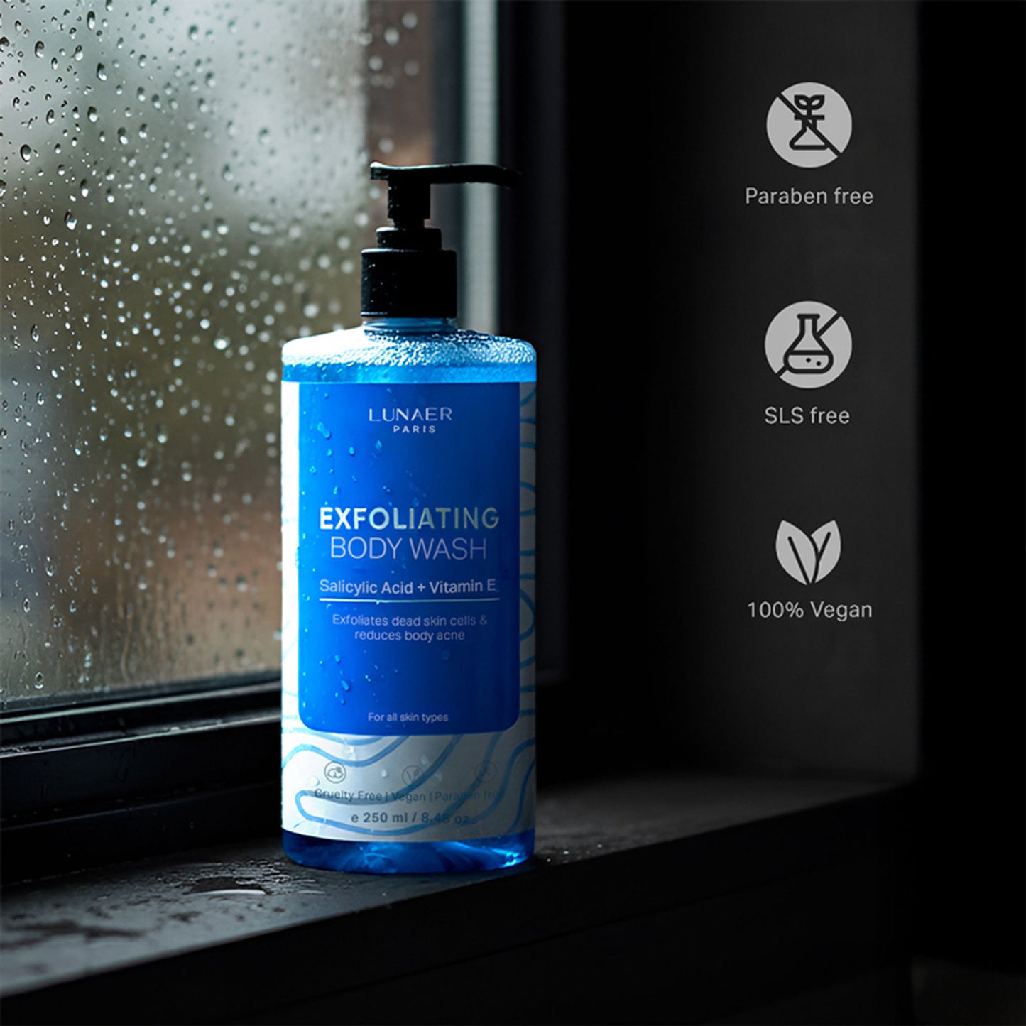 LUNAER Oud Refreshing Foaming & Exfoliating Shower Gel