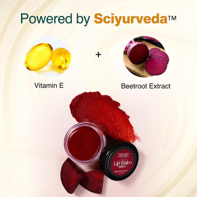 Nourish Mantra Beetroot Blast Lip Balm with SPF & Olive Oil for Soft & Moisturized Lips - Beetroot Blast