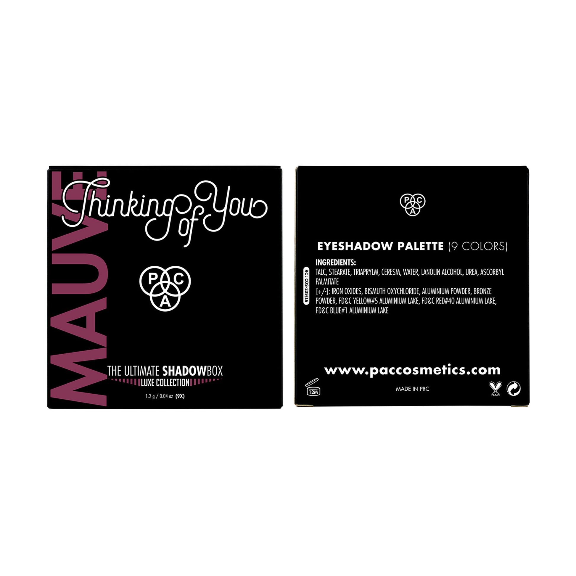 PAC Luxe Shadowbox X9 Thinking Of You (Mauve) - Buttery Formula Longwearing Rich Pigment & Payoff