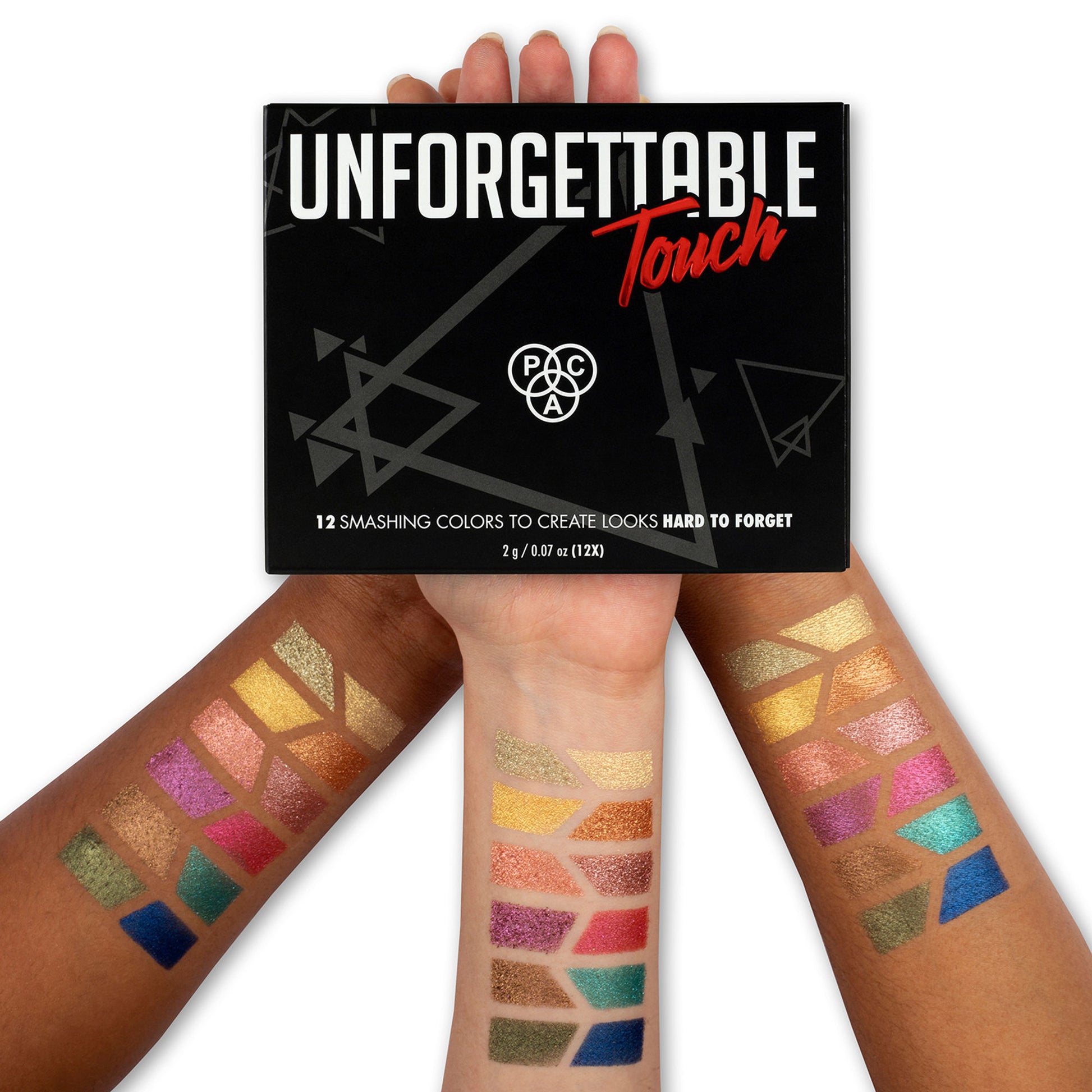 PAC Eyeshadow X12 Unforgettable Touch - Ultra Pigmented Shimmers Super Blendable Buttery Texture