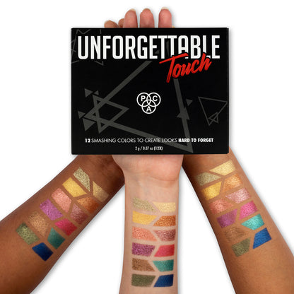PAC Eyeshadow X12 Unforgettable Touch - Ultra Pigmented Shimmers Super Blendable Buttery Texture