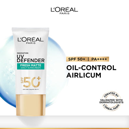 L'Oreal Paris UV Defender Serum Protector Sunscreen With SPF 50 PA+++ - Matte and Fresh