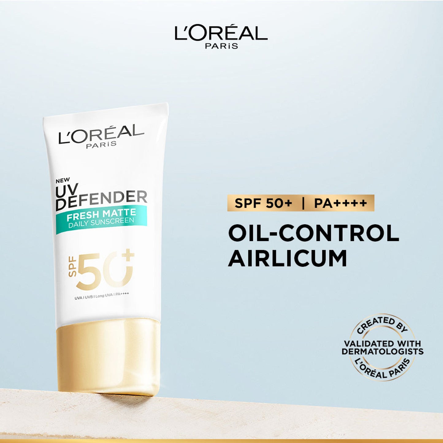 L'Oreal Paris UV Defender Serum Protector Sunscreen With SPF 50 PA+++ - Matte and Fresh