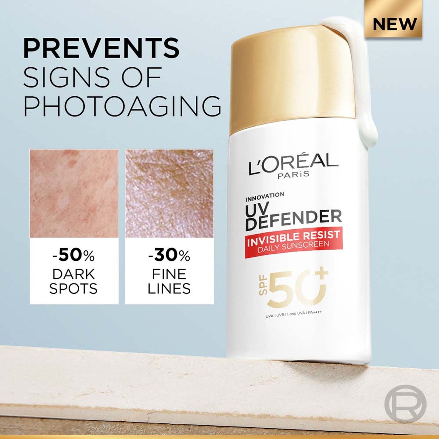 L'Oreal Paris UV Defender Invisible Resist Daily Sunscreen SPF 50+ PA++++