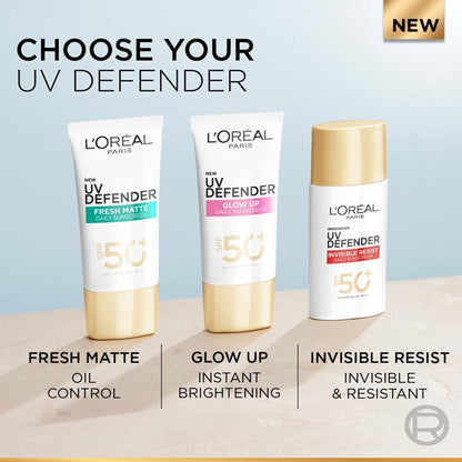 L'Oreal Paris UV Defender Invisible Resist Daily Sunscreen SPF 50+ PA++++