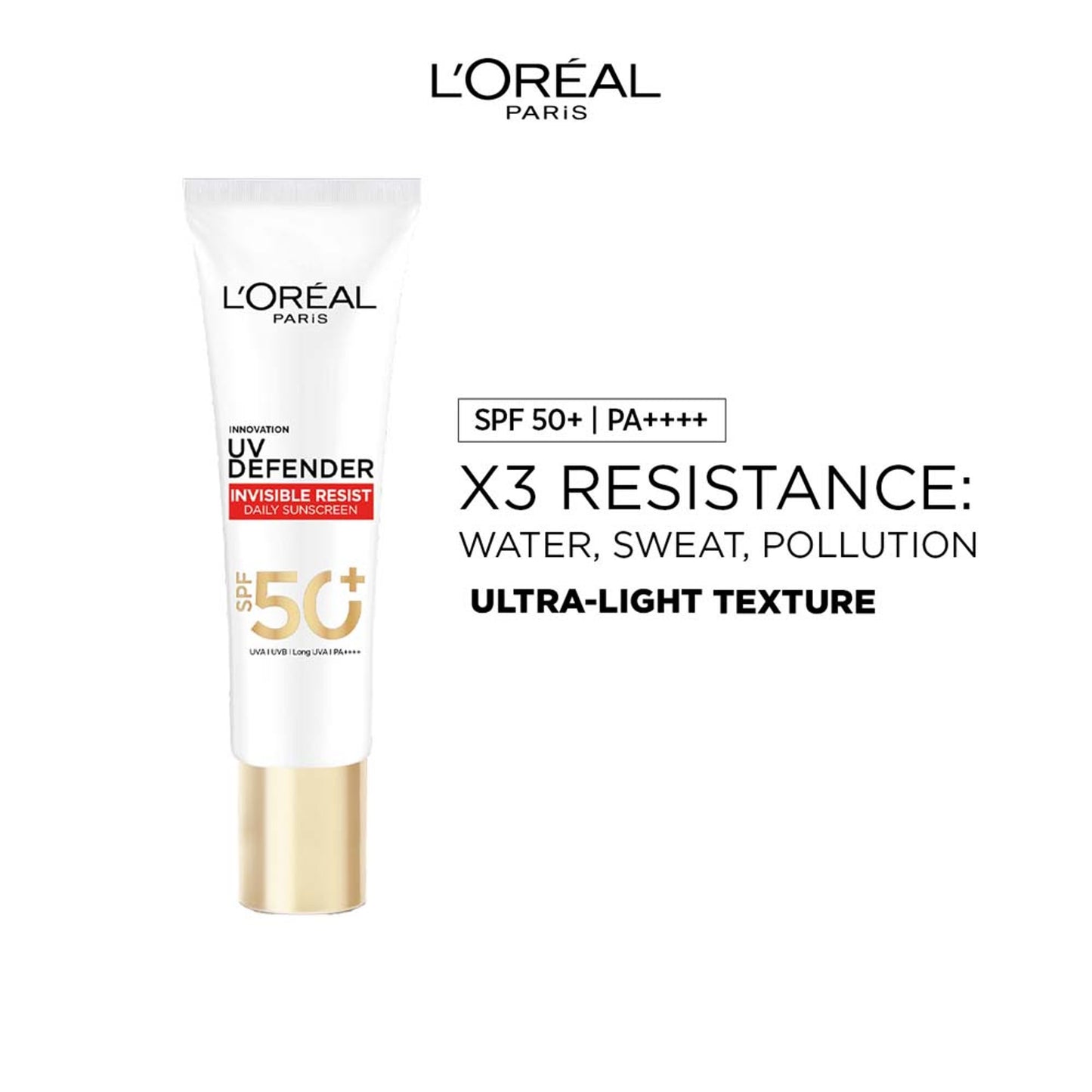L'Oreal Paris UV Defender Invisible Resist Daily Sunscreen SPF 50+ PA++++