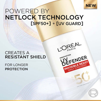 L'Oreal Paris UV Defender Invisible Resist Daily Sunscreen SPF 50+ PA++++