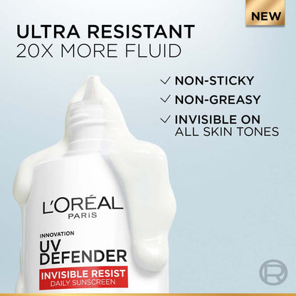 L'Oreal Paris UV Defender Invisible Resist Daily Sunscreen SPF 50+ PA++++