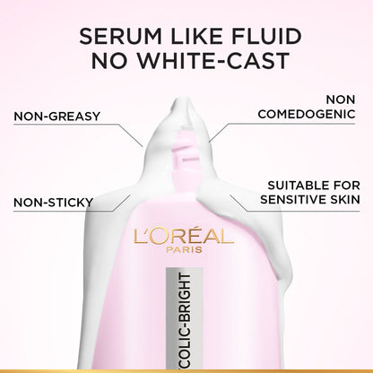 L'Oreal Paris Glycolic-Bright UV Fluid SPF 50+ PA++++ Anti-Dark Spot Fluid Sunscreen