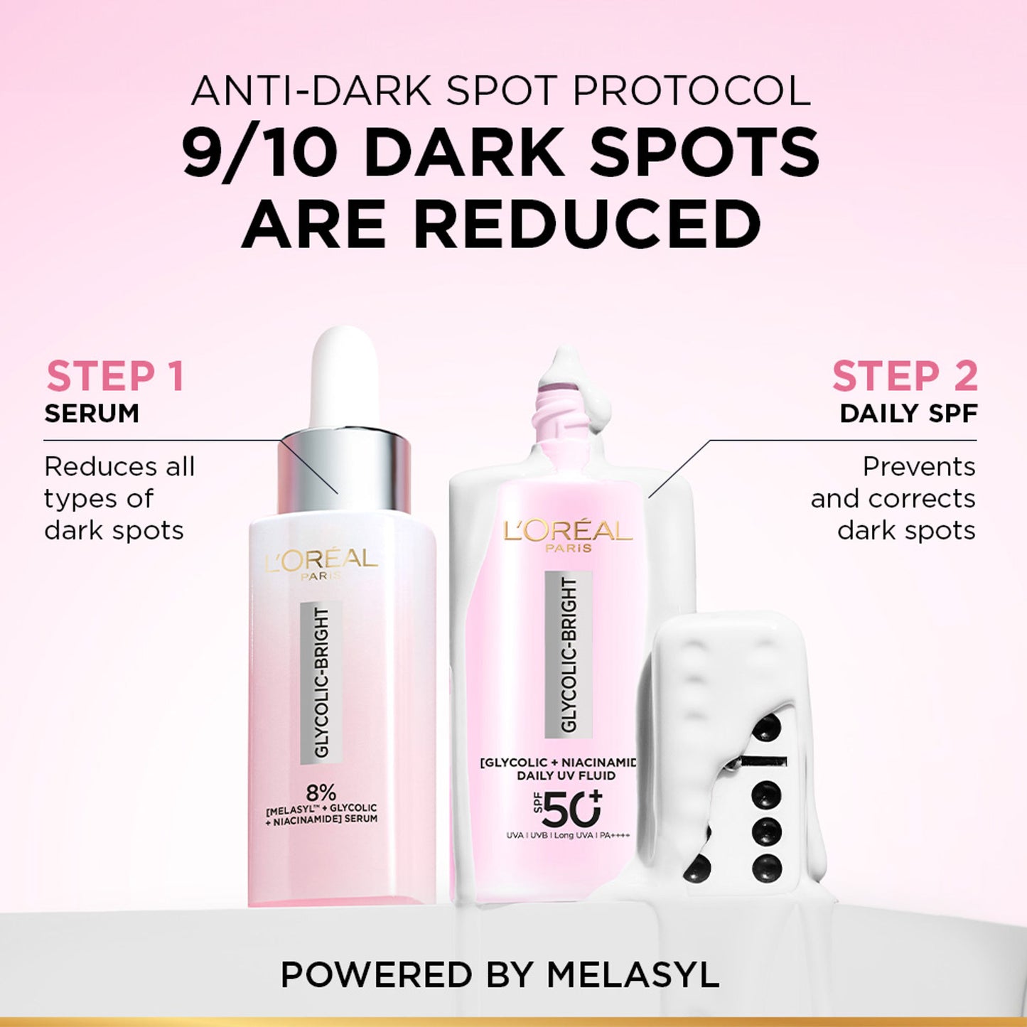 L'Oreal Paris Glycolic-Bright UV Fluid SPF 50+ PA++++ Anti-Dark Spot Fluid Sunscreen
