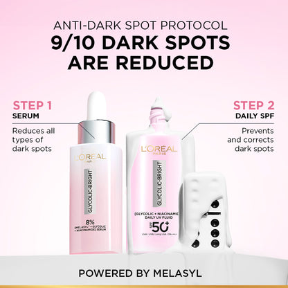 L'Oreal Paris Glycolic-Bright UV Fluid SPF 50+ PA++++ Anti-Dark Spot Fluid Sunscreen