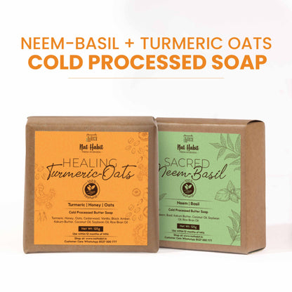 Nat Habit Fresh Sacred Neem Basil & Healing Turmeric Oats Soaps