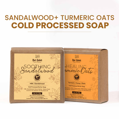 Nat Habit Fresh Healing Turmeric Oats & Soothing Sandalwood Soaps