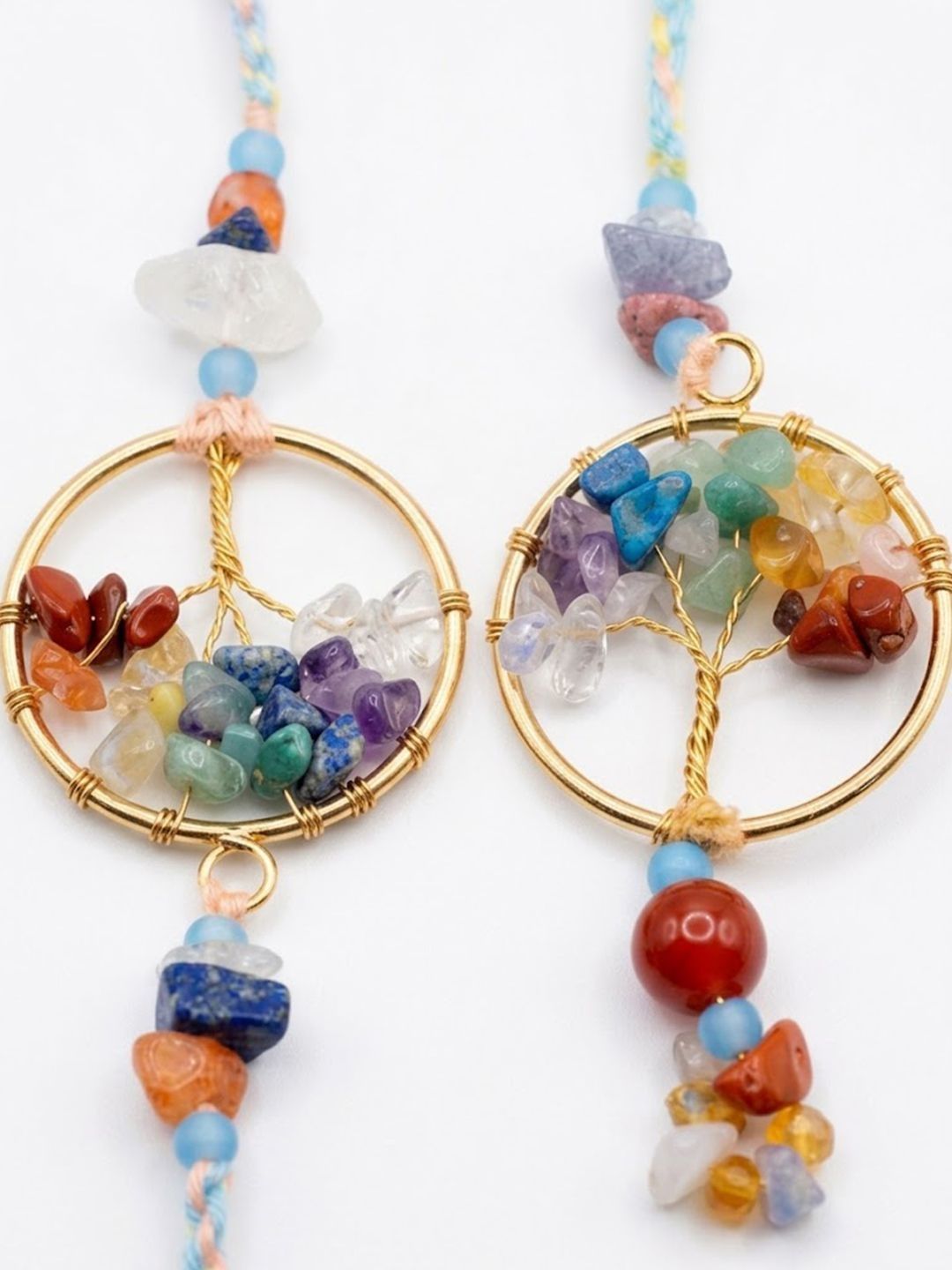 Anouk Set Of 2 Artificial Stones Bhaiya Bhabhi Rakhi With Roli Chawal Chandan Mishri