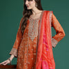 Dhiyona IE Ethnic Motifs Embroidered Sequinned Kurta with Trousers & With Dupatta