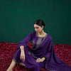 Dhiyona IE Floral Embroidered Regular Sequinned Kurta Wwith Trousers & Dupatta
