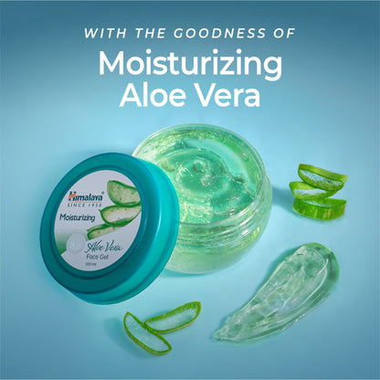Himalaya Moisturizing Aloe Vera Face Gel with Pure Aloe Vera & Vitamin C for Soft Supple Skin