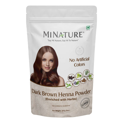 Minature Dark Brown Henna Powder With Herbs