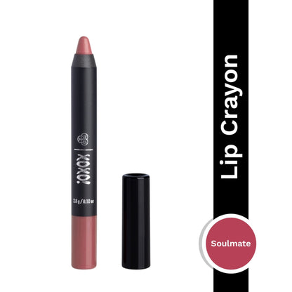 PAC XOXO Lip Crayon - Highly Pigmented, One Swipe Payoff, Comfortable Matte, 12 Wear - Soulmate