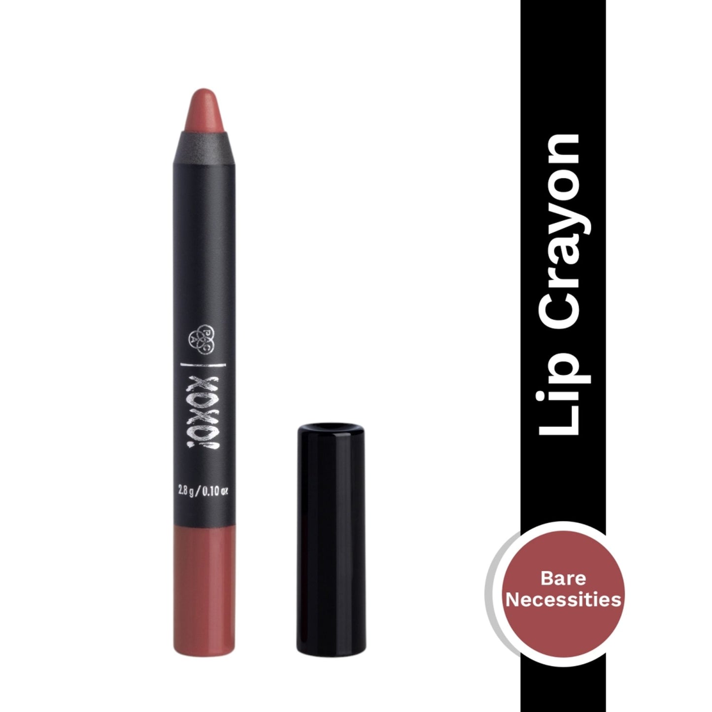 PAC XOXO Lip Crayon - Highly Pigmented, One Swipe Payoff, Comfortable Matte, 12 Wear - Bare Necessities