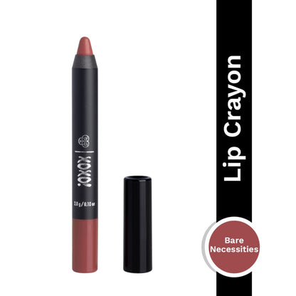 PAC XOXO Lip Crayon - Highly Pigmented, One Swipe Payoff, Comfortable Matte, 12 Wear - Bare Necessities