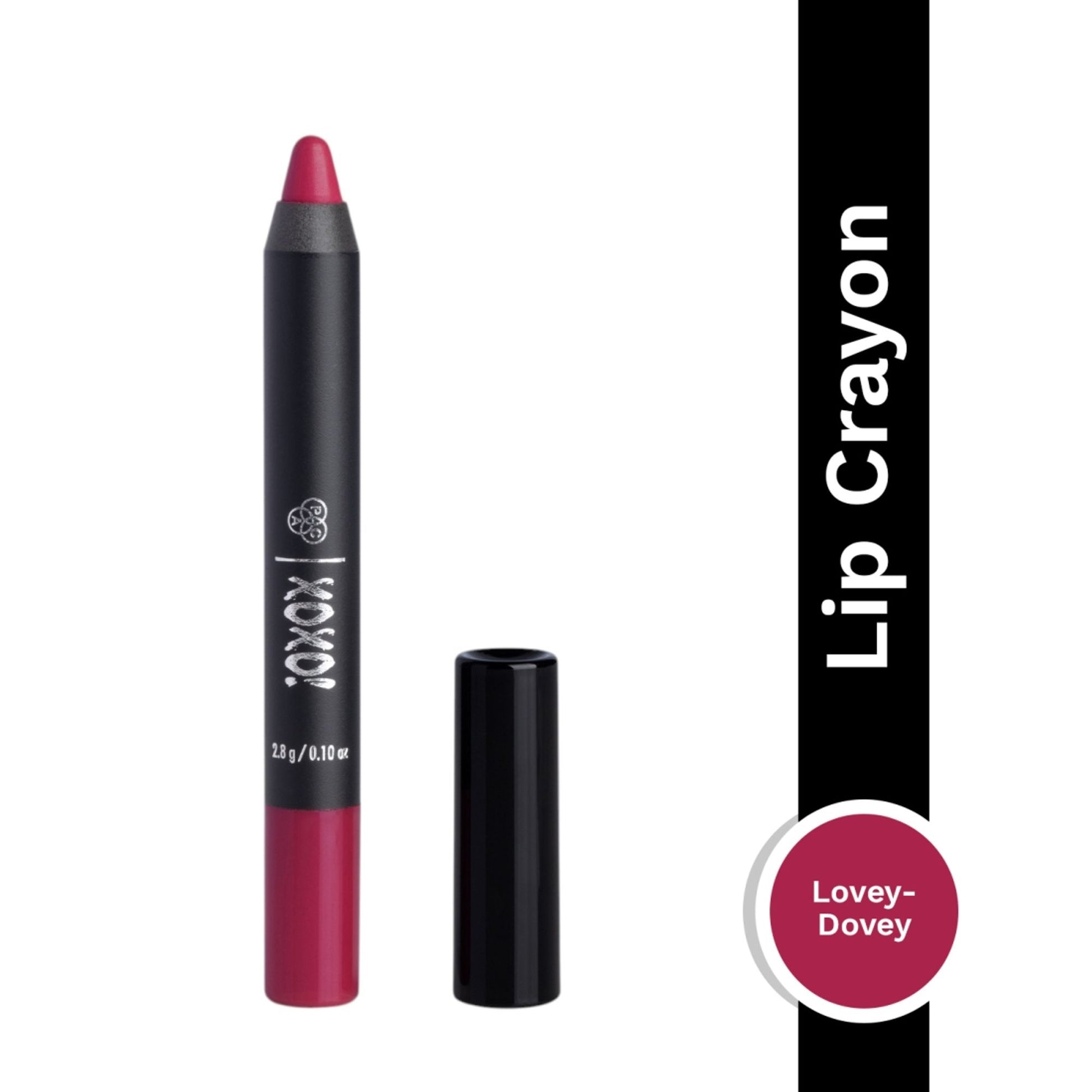 PAC XOXO Lip Crayon - Highly Pigmented, One Swipe Payoff, Comfortable Matte, 12 Wear - Lovey Dovey