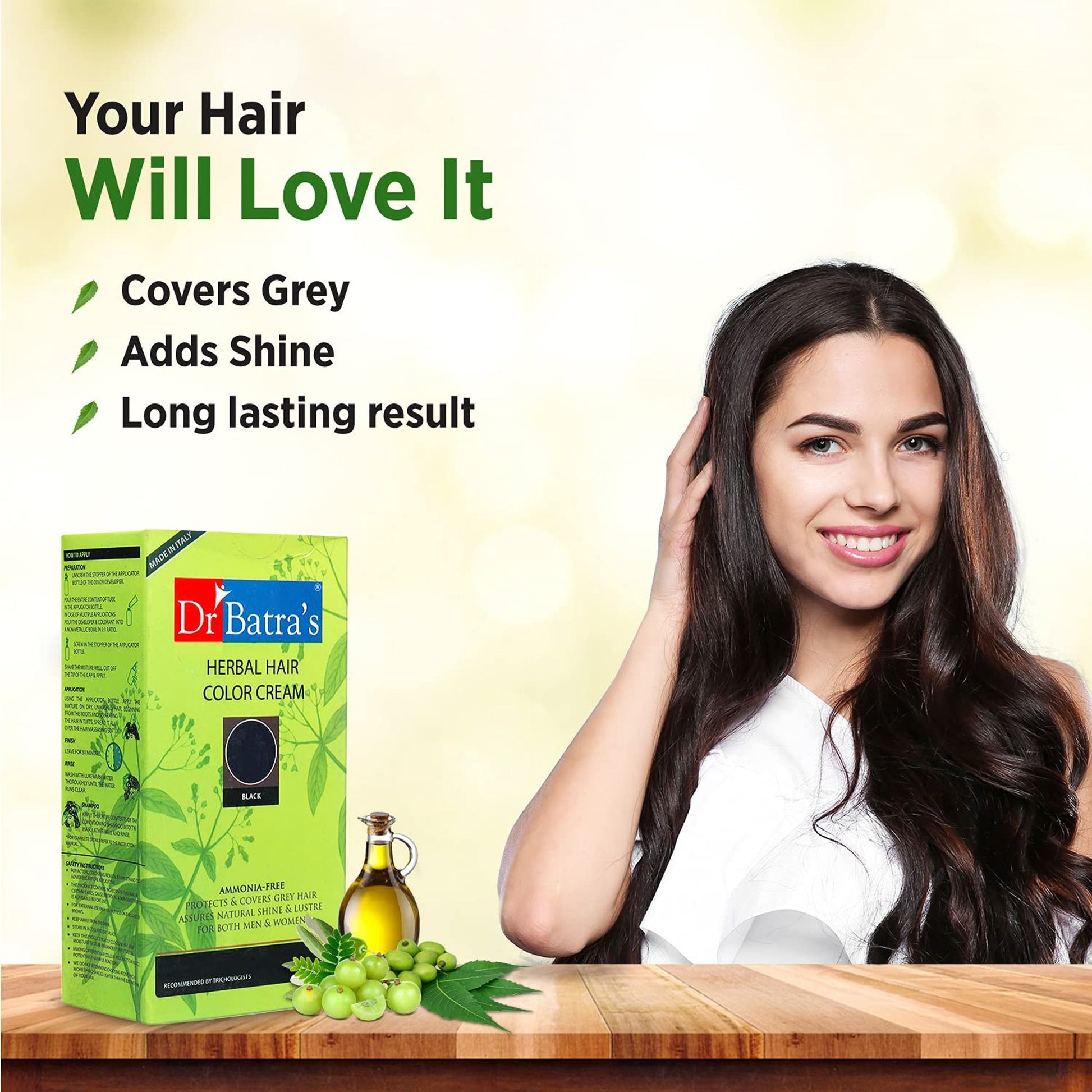 Dr.Batra's Herbal Hair Color Cream - Black