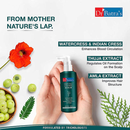 Dr Batras Hair Fall Protect Serum- Enriched With Watercress Indian Cress Extract & Thuja