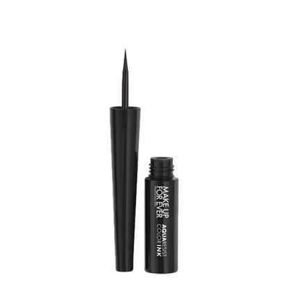 Make Up For Ever Aqua Resist Color Ink in Charcoal, waterproof makeup ink with a precise applicator and bold dark gray shade.