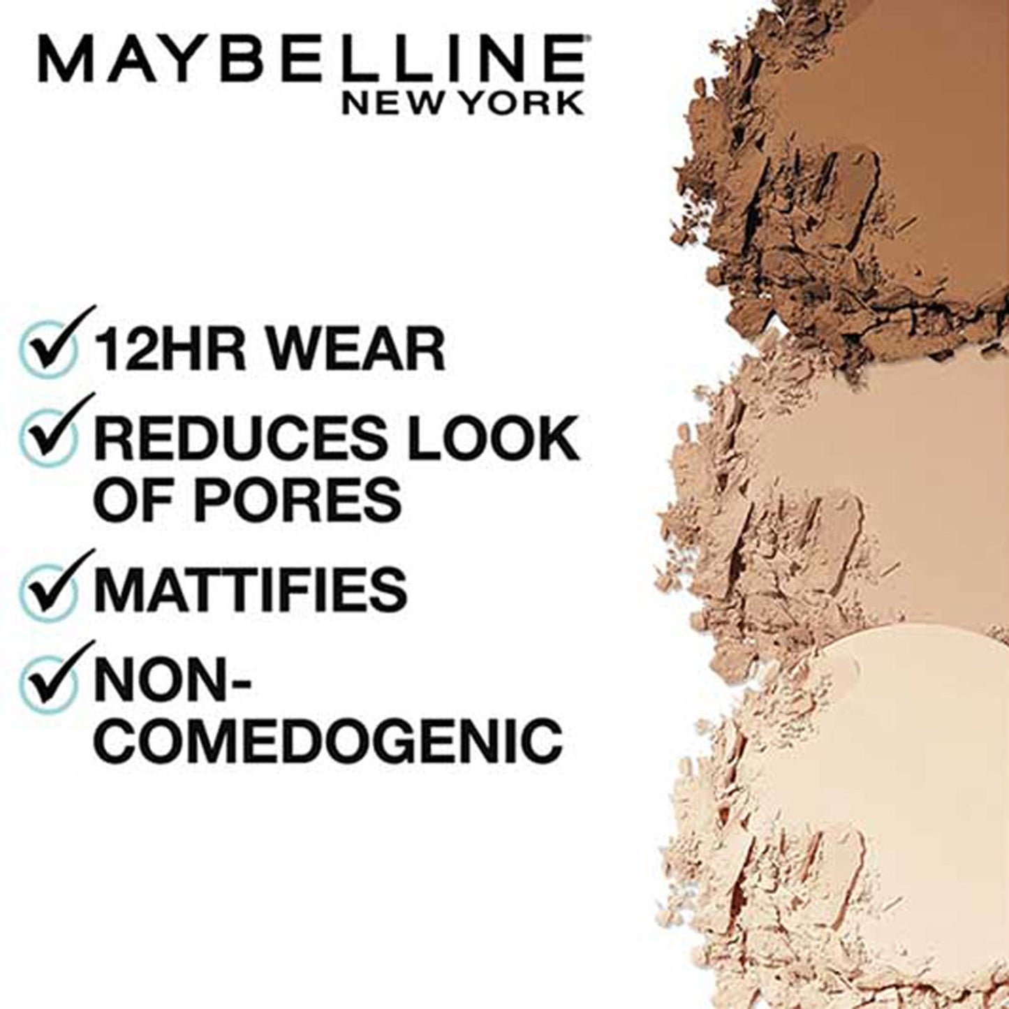 Maybelline New York Fit Me Matte + Poreless Pressed Powder, Lightweight - 110 Porcelain - 110 Porcelain
