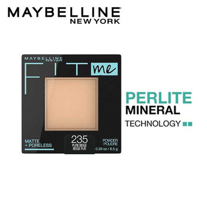 Maybelline New York Fit Me Matte + Poreless Pressed Powder, Lightweight - 110 Porcelain - 235 Pure Beige