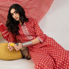 Indyancart IE Ethnic Motifs Printed Pure Cotton Straight Kurta With Trousers & Dupatta