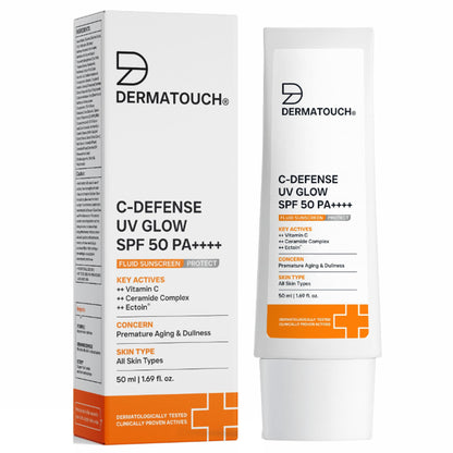 Dermatouch C-Defense UV Glow SPF 50 PA++++ Fluid Sunscreen