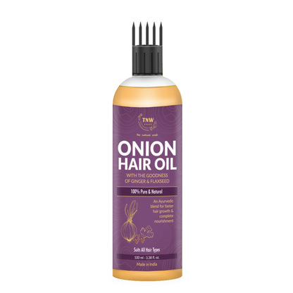 TNW The Natural Wash Onion Hair Oil For Hair Growth & Control Hair Fall With Comb Applicator