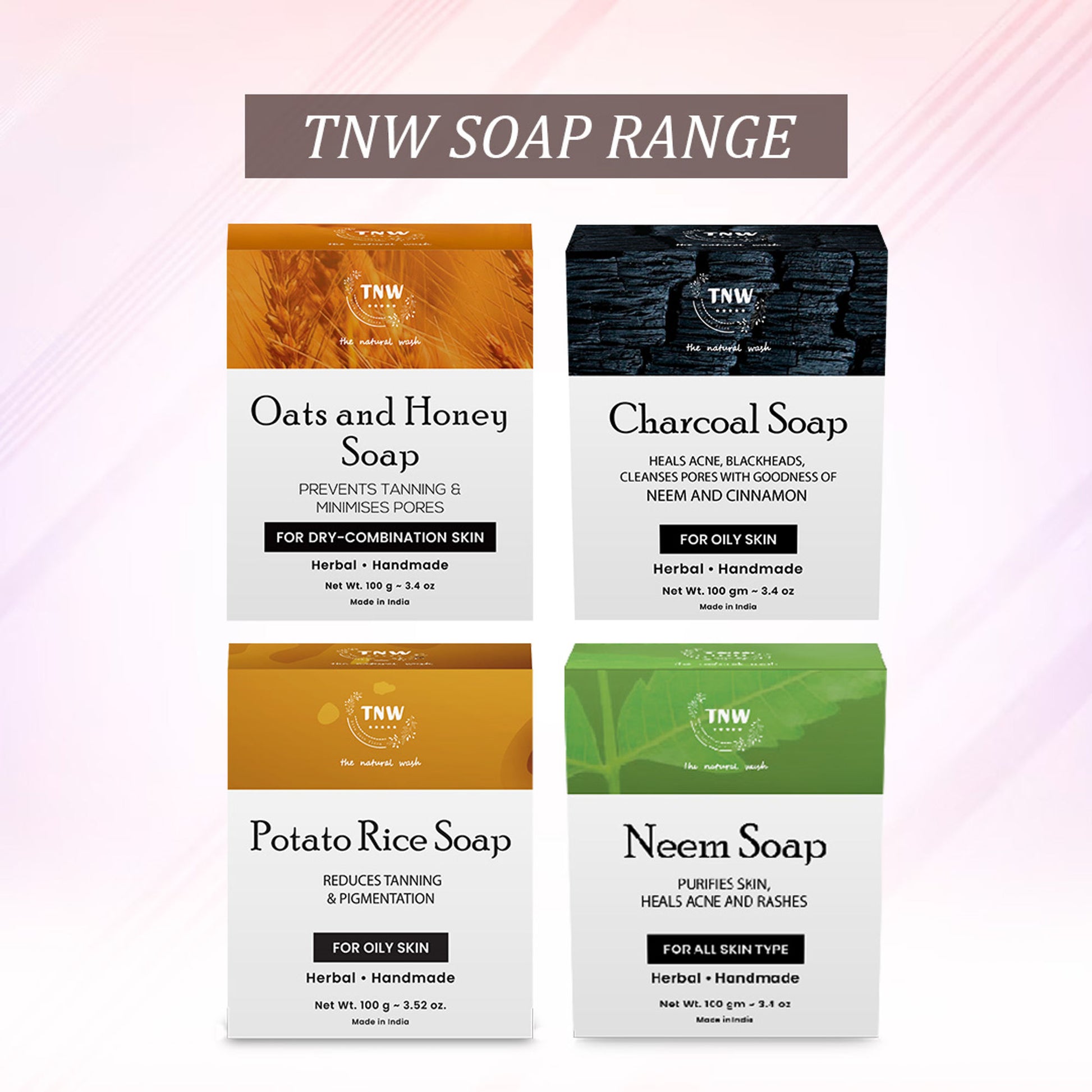 TNW The Natural Wash Handmade Charcoal Bathing Soap For Acne and Deep Cleansing - For Oily Skin