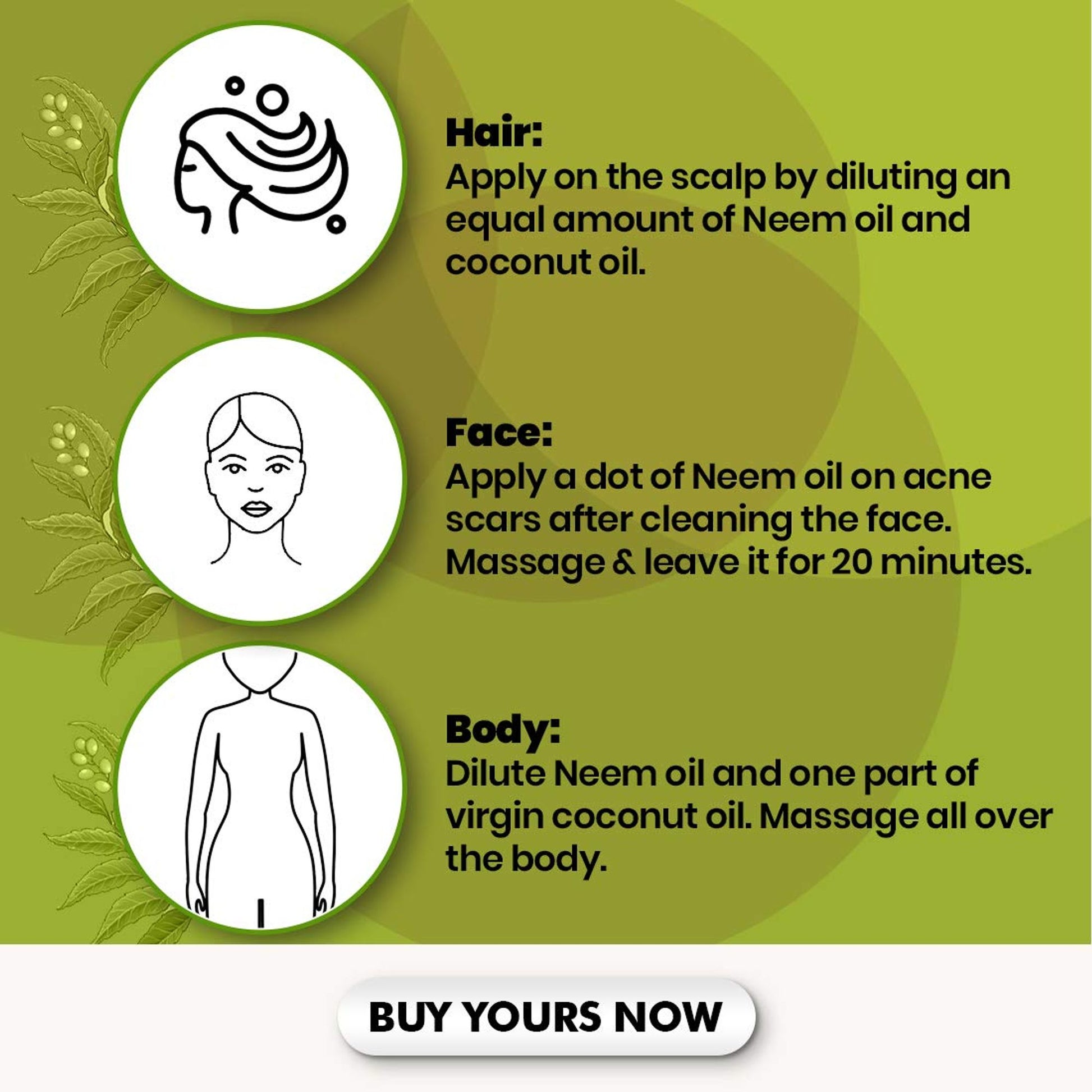TNW The Natural Wash Pure Neem Oil For Hair & Skin - Controls Acne & Dandruff