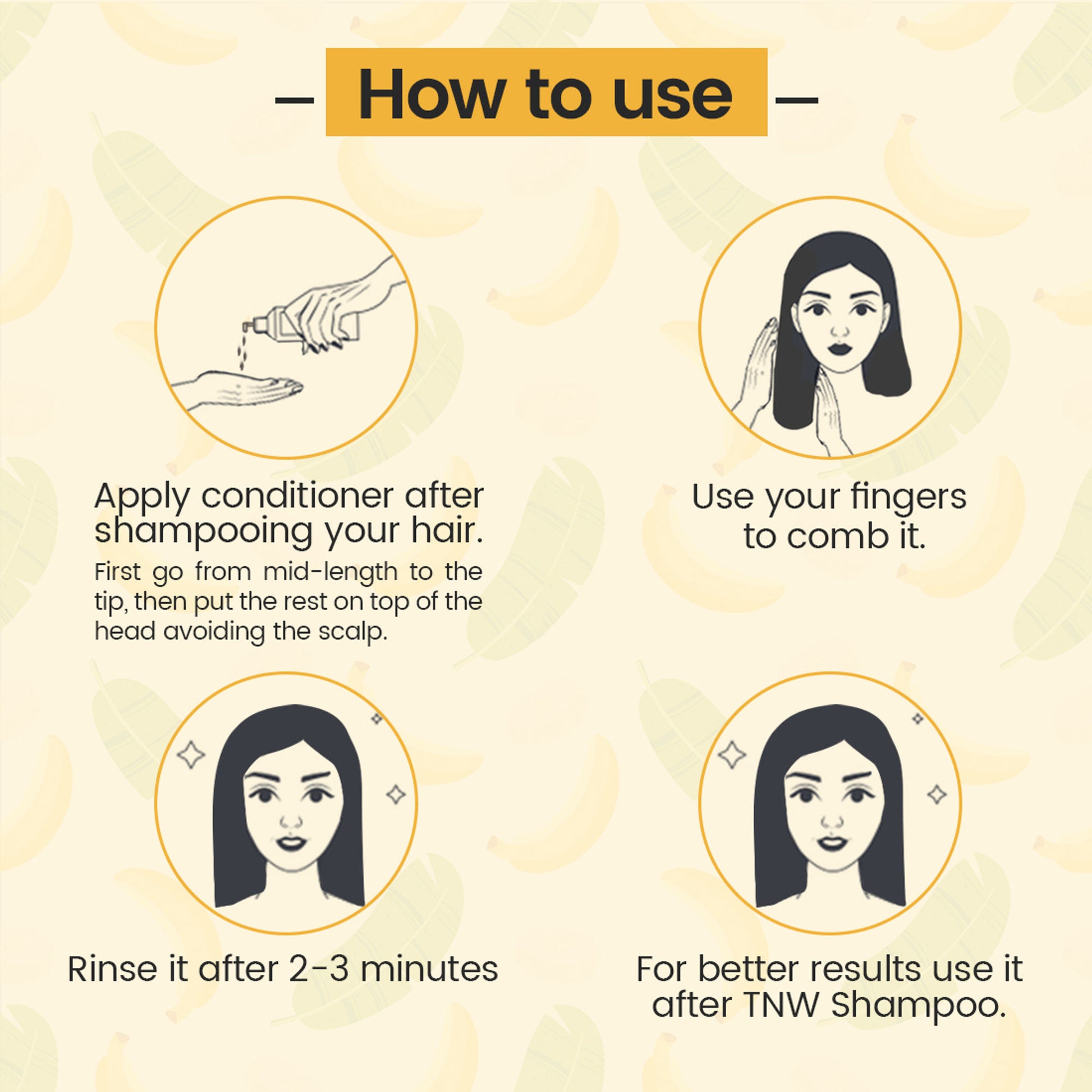 TNW The Natural Wash Banana Hair Conditioner for Nourishes Dull, Damaged & Frizzy hair (200ml)