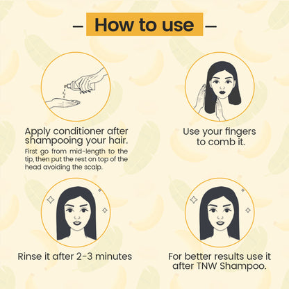 TNW The Natural Wash Banana Hair Conditioner for Nourishes Dull, Damaged & Frizzy hair (200ml)