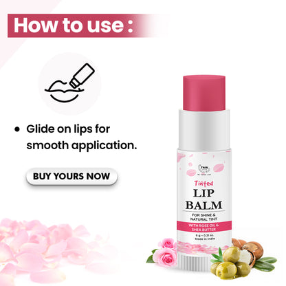 TNW The Natural Wash Moisturizing Pomegranate Tinted Lip Balm - Rose