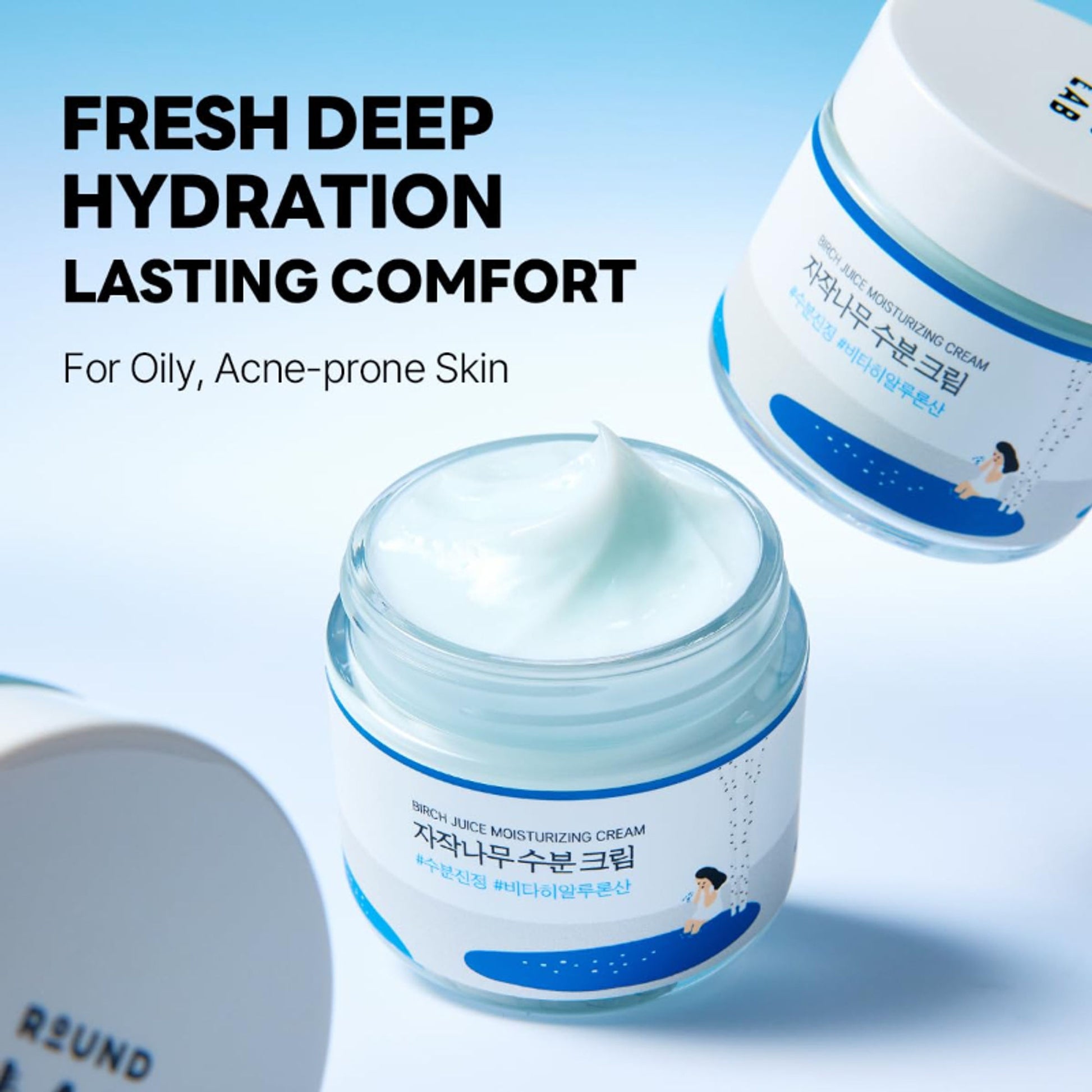 Round Lab Birch Juice Moisturizing Cream, Deep Hydration with Hyaluronic Acid
