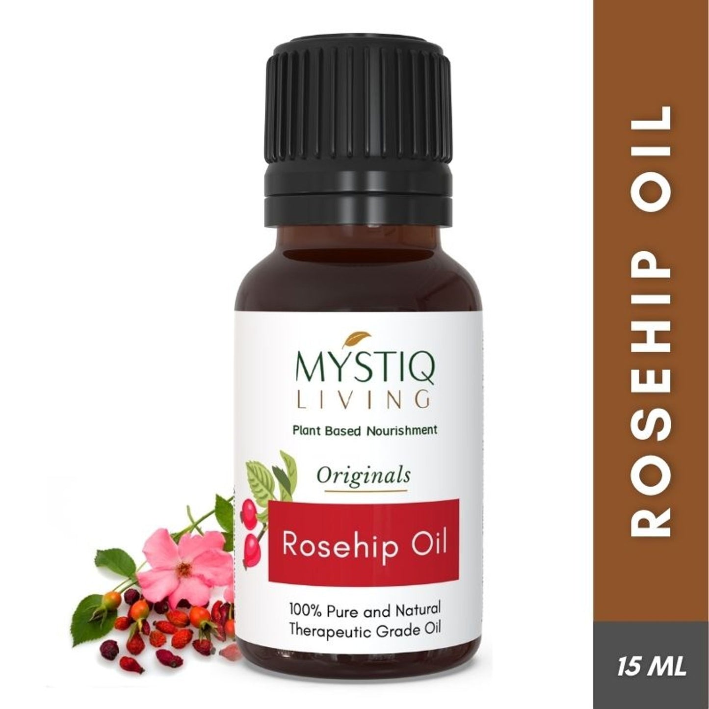 Mystiq Living Rosehip Seed Oil 100% Pure Cold Pressed For Cleansing Facial Oil fro Gua Sha Massage,