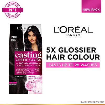 L'Oreal Paris Casting Creme Gloss Hair Color - 200 Ebony Black