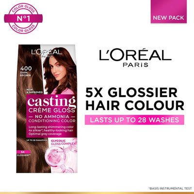 L'Oreal Paris Casting Creme Gloss Hair Color - 400 Dark Brown