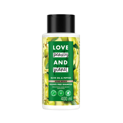 Love Beauty & Planet Bond Repair Shampoo With Olive Oil & Peptide For Damaged Hair